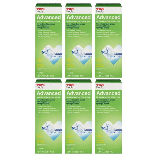 6 Pack - CVS Health Advanced Multi-Purpose Solution for Soft Contact Lenses 12oz CVS